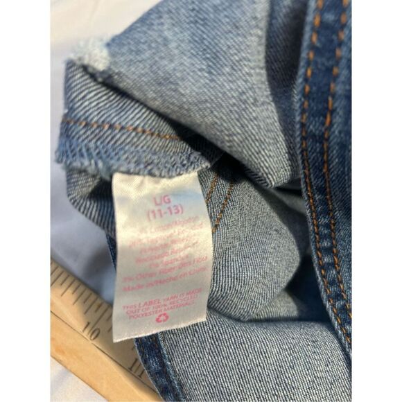 Nobo denim short overalls jr. large 11/13 distressed - Picture 7 of 7